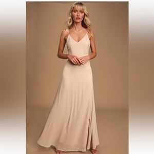 Meteoric Rise Blush Maxi Dress Lulus